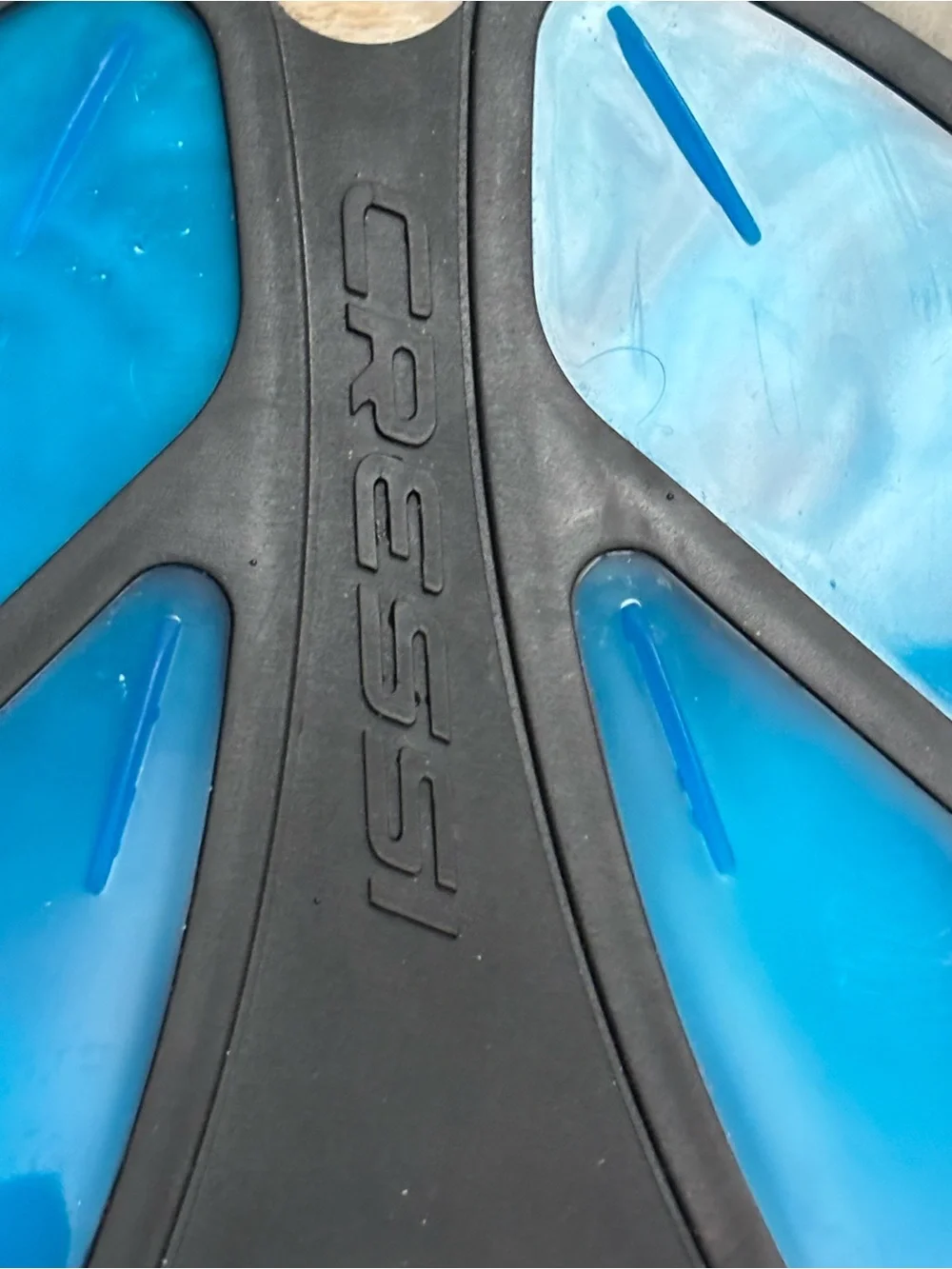Blue Short-Blade Swim Fins for Men - Black/Blue